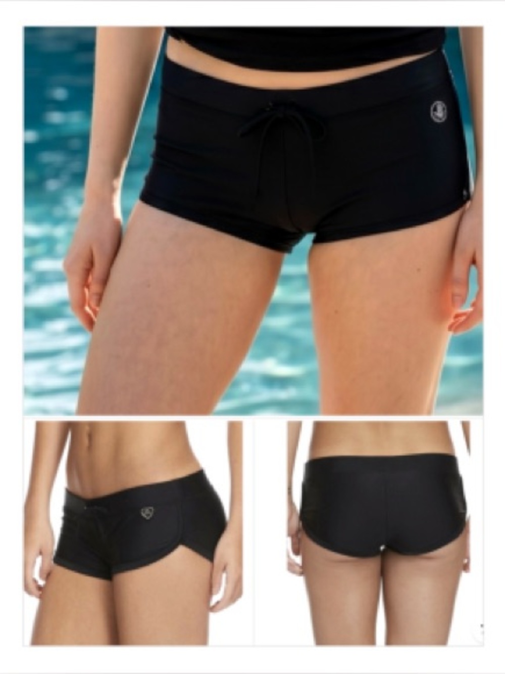 Body Glove Smoothies Sidekick Boy Short Swim Bottom Classic Black Sz XS NWT